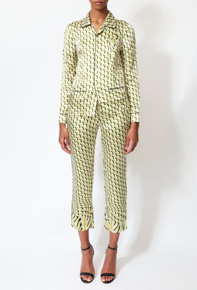                                        2019 Geometric Silk Pajama Set -2