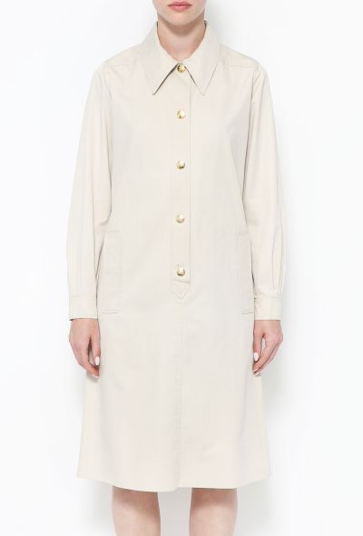                                         &#039;70s Gabardine Shirt Dress-2