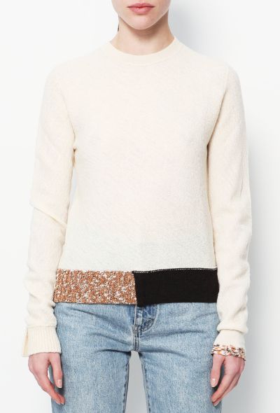 Céline Patchwork Wool Sweater - 1