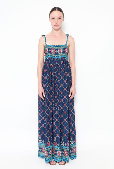                                         &#039;70s Graphic Silk Dress-1