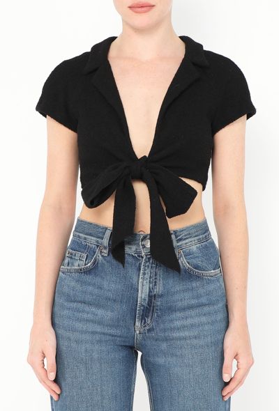 Chanel Cropped Terrycloth Tie Top - 1 Chanel Cropped Terrycloth Tie Top - 1