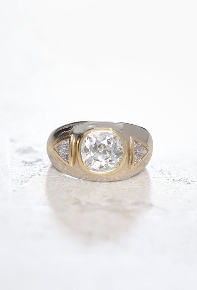 Vintage & Antique 1980s 18k Gold & 2.5 Carats Diamond Ring - 1