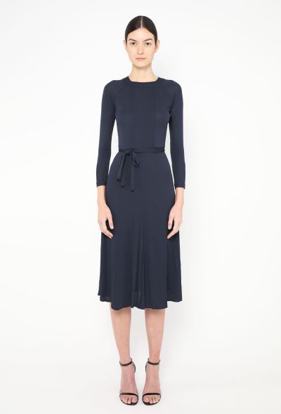 Jean Muir 1972 Pintuck Belted Dress - 1