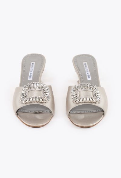 Manolo Blahnik Laalita Satin 50 Mule - 2