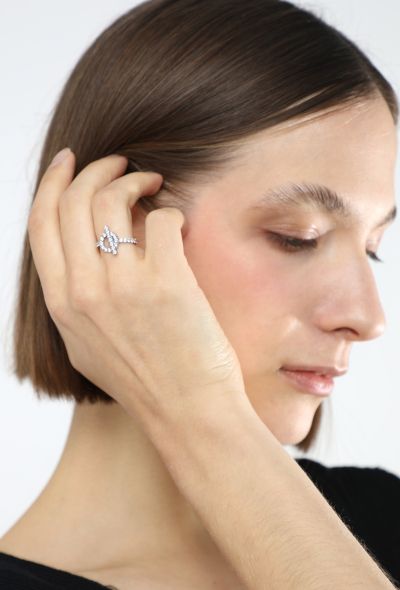 Hermès 18K White Gold & Diamond Finesse Ring - 2