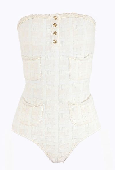Chanel ICONIC S/S 2007 Tweed 'CC' Bodysuit - 1