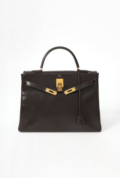 Hermès '70s Brown Box Kelly Retourné 35 - 2 Hermès '70s Brown Box Kelly Retourné 35 - 2