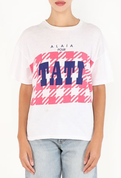 Alaïa TATI Houndstooth Graphic T-Shirt, 1991 - 1