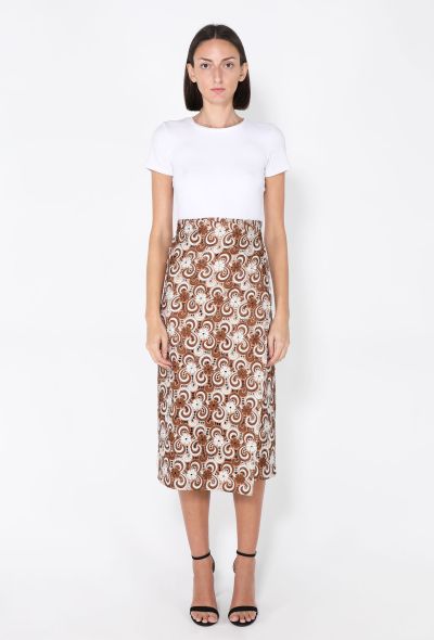 Comme des Garçons Floral Embroidered Wrap Skirt, 1999 - 2