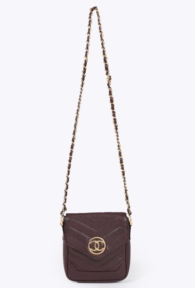 Chanel 90’s Mini Chevron Envelope Flap Bag - 1