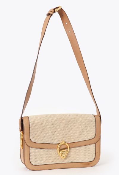 Céline Vintage Canvas Triomphe Shoulder Bag - 2 Céline Vintage Canvas Triomphe Shoulder Bag - 2