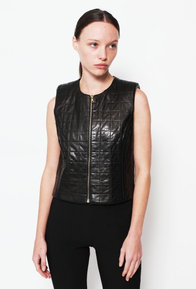                             Quilted Lambskin Vest - 1