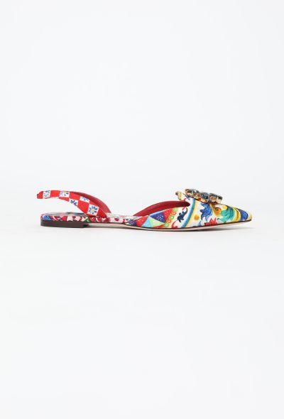 Dolce & Gabbana 2016 'Maiolica' Embellished Slingbacks - 1