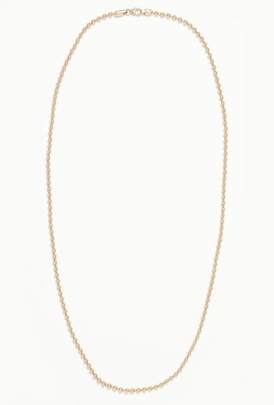 Vintage Fine Jewelry 14k Yellow Gold Bead Necklace - 1