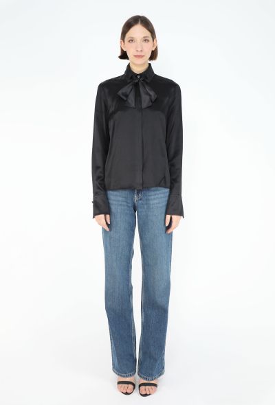 Chanel 2016 Silk Charmeuse Lavallière Blouse - 2