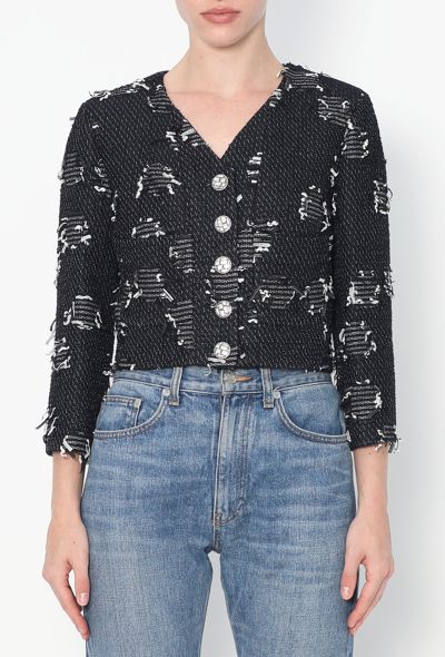 Chanel S/S 2015 Frayed Patchwork Jacket - 1 Chanel S/S 2015 Frayed Patchwork Jacket - 1