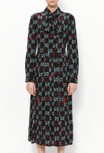 Gucci 2016 x Trevor Andrew Printed Silk Dress - 2