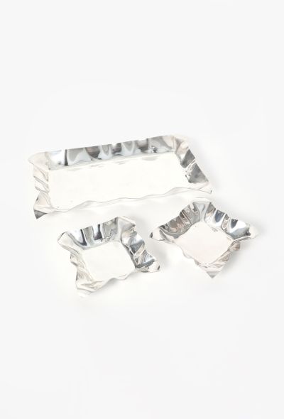 Dior '70s Scalloped Silver Tray Set - 2