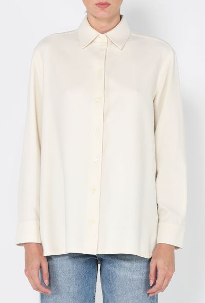 The Row Sisilia Silk & Cashmere Button Down Shirt, 2021 - 1