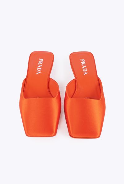 Prada Satin Angled Heel Mules, 2024 - 2