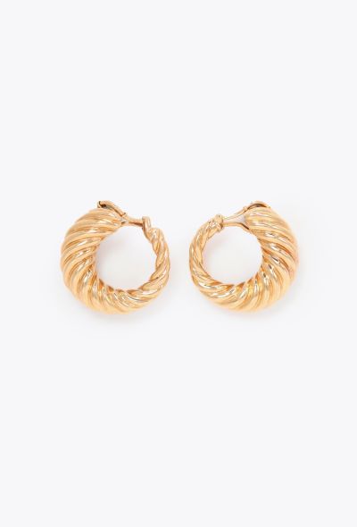Vintage Fine Jewelry 18k Yellow Gold Twisted Clip On Earrings - 1 Vintage Fine Jewelry 18k Yellow Gold Twisted Clip On Earrings - 1