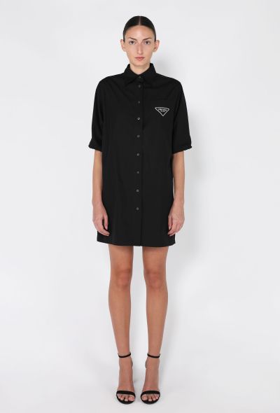Prada Drawstring Logo Shirt Dress, 2022 - 2