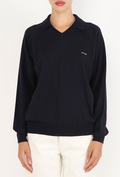 Miu Miu Logo Polo Sweater, S/S 2026 - 1