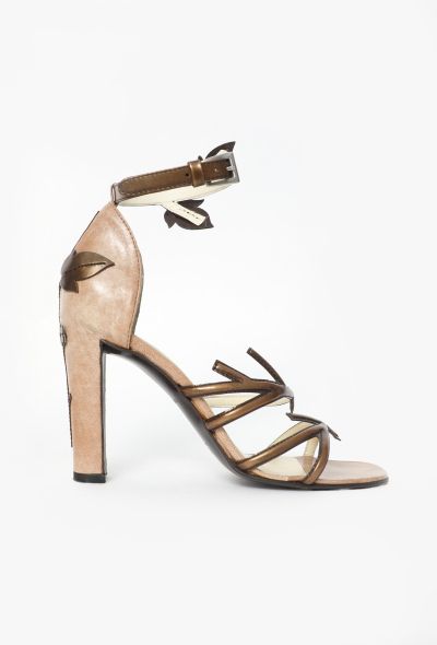 Prada Rare S/S 1997 Vine Appliqué Sandals - 1