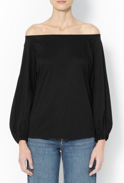 The Row Pepper Off-Shoulder Cotton Top - 1