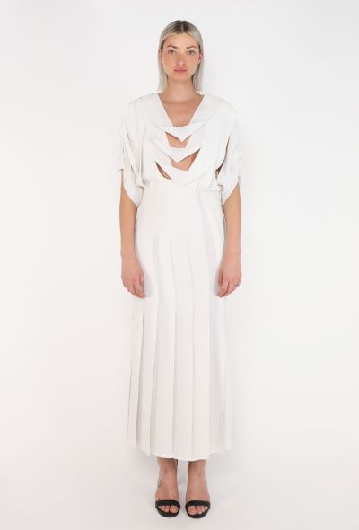 Thierry Mugler Pleated Décolleté Crêpe Dress, 1989 - 1