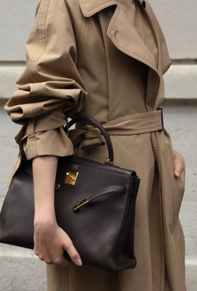 Hermès Vintage Marron Togo Kelly Retourné 35 - 1