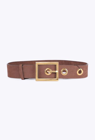 Gucci Suede Buckle Belt - 1