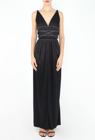 Azzaro 1975 Strass Trim Jersey Gown - 2
