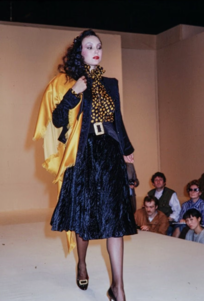 Saint Laurent F/W 1979 Crushed Velvet Skirt - 2