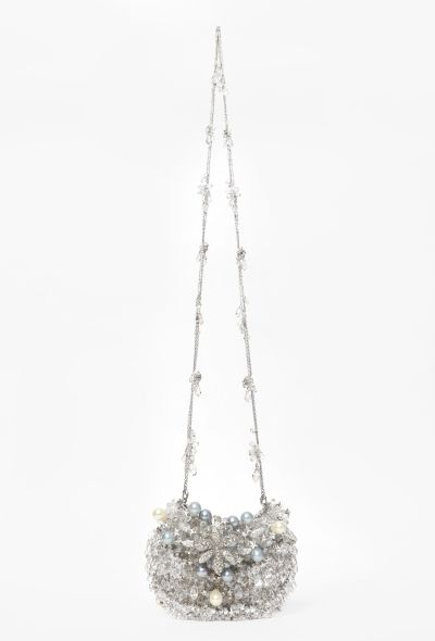 2000s Daniel Swarovski Crystal Evening Chain Clutch - 2