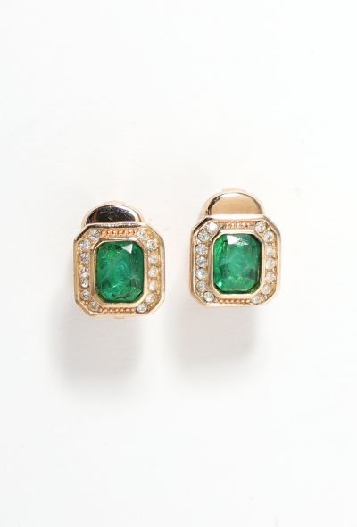                                        Vintage Embellished Stone Earrings-2