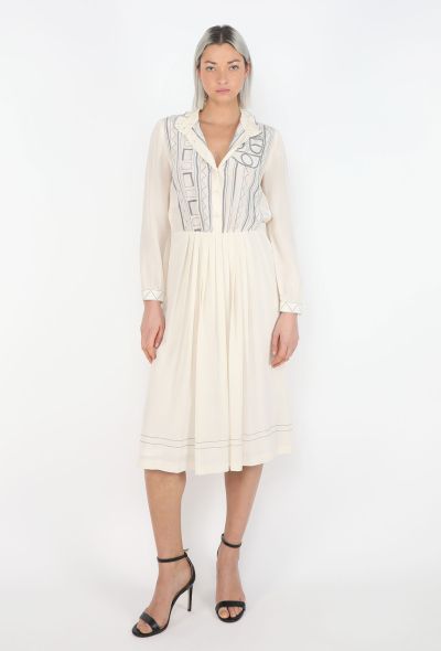 Louis Féraud 1993 Printed Silk Dress - 1