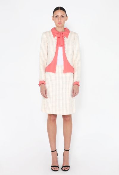 Chanel Tweed & Silk Lavallière Ensemble, Resort 2004 - 1
