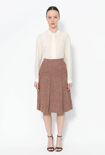                             F/W 1972 Pleated Tweed Skirt - 1