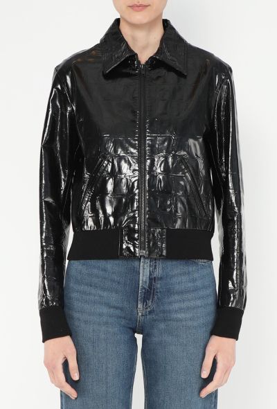 Céline 2023 Patent Embossed Bomber Jacket - 1