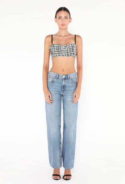 Khaite 2020 Indira Gingham Bustier Top - 2