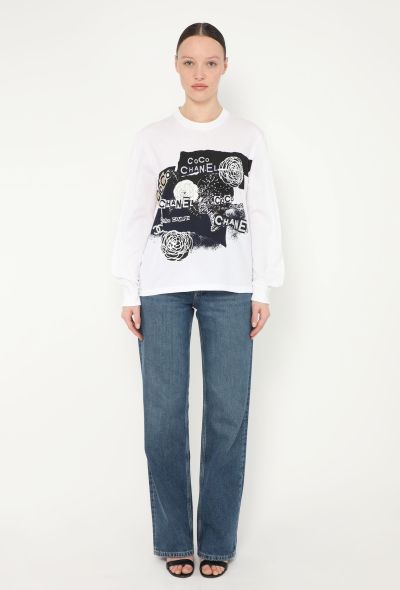 Chanel 2020 Embellished 'CC' Camelia T-Shirt - 2 Chanel 2020 Embellished 'CC' Camelia T-Shirt - 2