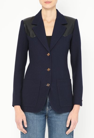 Louis Vuitton 2023 Twill Monogram-Lined Blazer - 1 Louis Vuitton 2023 Twill Monogram-Lined Blazer - 1