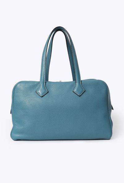 Hermès Blue Jean Taurillon Clémence Victoria 35 - 1