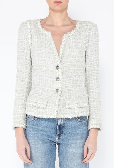 Chanel 2009 Frayed Trim Tweed Jacket - 1