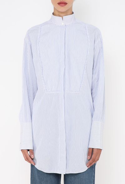 Céline Pinstripe Bib Tunic Shirt - 1