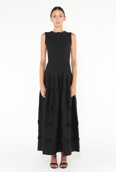Alaïa Embroidered Trim Knit Gown - 1