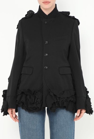 Comme des Garçons F/W 2000 Embroidered Ruffled Blazer - 1 Comme des Garçons F/W 2000 Embroidered Ruffled Blazer - 1