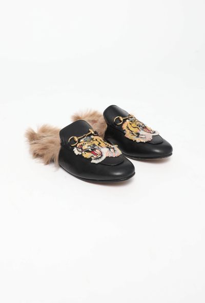 Gucci F/W 2015 Embroidered Princetown Mules - 1