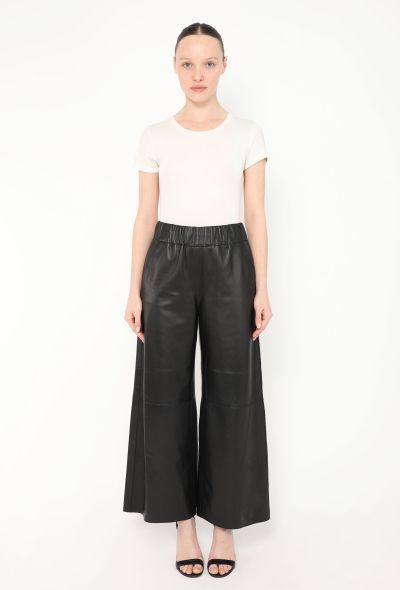 Loewe F/W 2019 Wide-Leg Lambskin Trousers - 1 Loewe F/W 2019 Wide-Leg Lambskin Trousers - 1